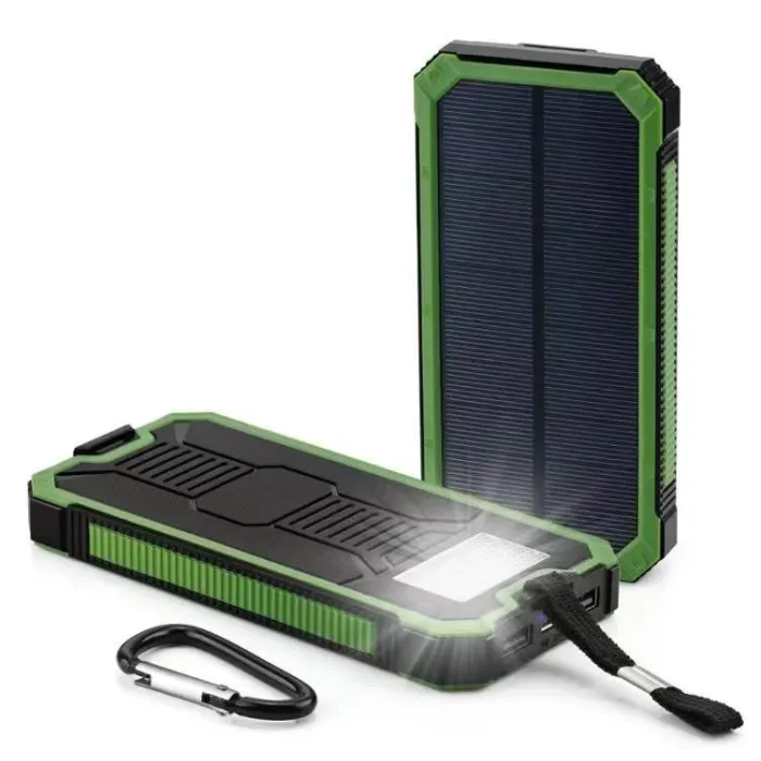 Batterie externe solaire - chargeur de batterie - double USB - étanche - 20000mAh