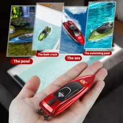 Mini barca radiocomandata - con telecomando - giocattolo elettrico