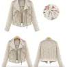Giacca moda corta in pizzo - con cerniera