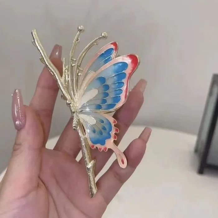Barrette à cheveux en forme de papillon