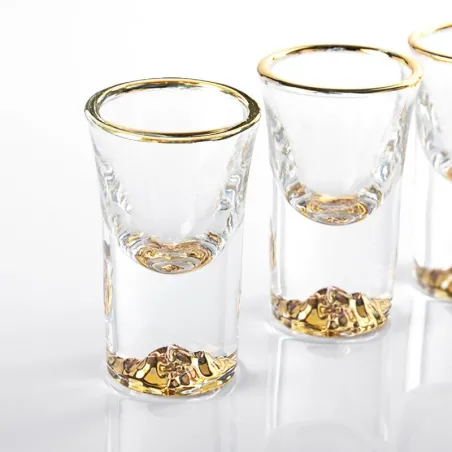 Glasbrilleshots - med gyldent design - blyfri - 10ml