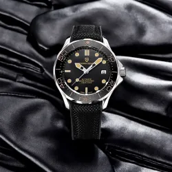 PAGANI DESIGN - mode automatisk ur - nylonrem - sort