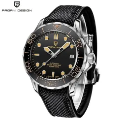 PAGANI DESIGN - modieus automatisch horloge - nylon band - zwartHorloges