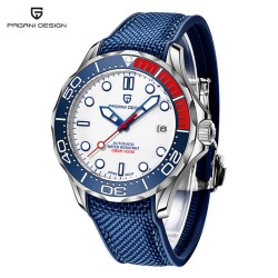 PAGANI DESIGN - modny zegarek automatyczny - nylonowy pasek - białyZegarki
