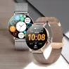 Smart Watch elegante - ultra sottile - 1,36" - AMOLED - display HD - resistente all'acqua - cinturino in maglia di acciaio inoss