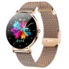Elegant Smart Watch - ultratunn - 1,36" - AMOLED - HD-skärm - vattentät - nätband i rostfritt stål