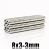 N35N35 - imán de neodimio - disco redondo resistente - 8 mm * 3 mm - con orificio de 3 mm