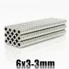 N35 - neodymmagnet - sterk rund skive - 6mm * 3mm - med 3mm hull