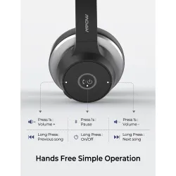 Mpow HC5 - Bluetooth-hodetelefoner - hodesett med mikrofon - støyreduksjon