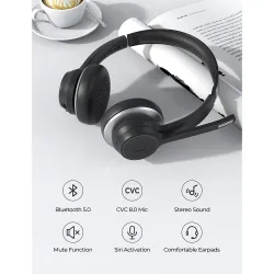 Mpow HC5 - Casque Bluetooth - casque avec microphone - suppression du bruit