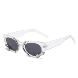 Punk style rectangle sunglasses - with snake decorationSunglasses