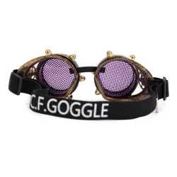 Steampunk / vintage runde briller - aftagelige linser / metalnet
