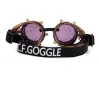 Steampunk / vintage runda glasögon - avtagbara linser / metallnät