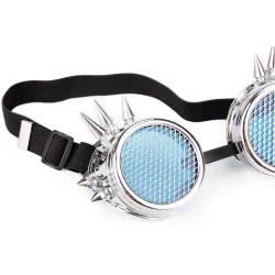 Gafas de solGafas redondas steampunk / vintage - lentes removibles / malla metálica