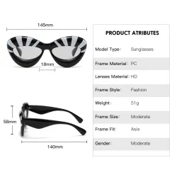 Gafas de solGafas de sol de moda - ojos de gato a rayas