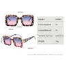 Quadratische Vintage-Sonnenbrille – UV400