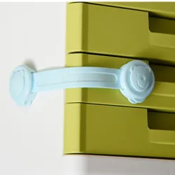 Babysikkerhetsskuffelås - klemmende plastspenne - fingerbeskyttelse - 5 stk