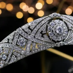 Zirkon pannebånd - krone tiara