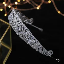 Zirkon pannebånd - krone tiara