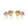 Conjunto de joias com unicórnio cristal - colar - pulseira - anel - brincos