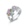 Parure de bijoux avec licorne en cristal - collier - bracelet - bague - boucles d'oreilles