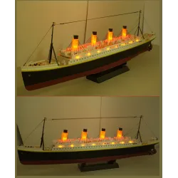 NQD 757 1/325 2.4G 80cm - Titanic RC -vene - sähkölaiva valolla - RTR-lelu