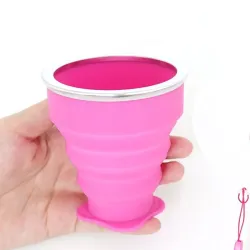 Caneca de silicone dobrável - BPA free - 200ml