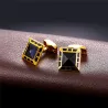 Elegante firkantede sorte manchetknapper