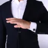 Elegante firkantede sorte manchetknapper
