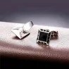 Elegante firkantede sorte manchetknapper