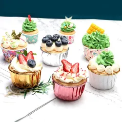 Cupcake-Förmchen – Backformen – Aluminiumfolie – 50 Stück