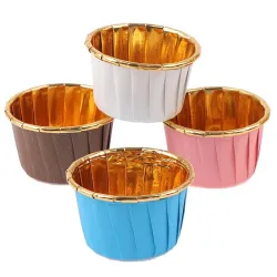 Cupcakes indpakning - bageforme - alufolie - 50 stk