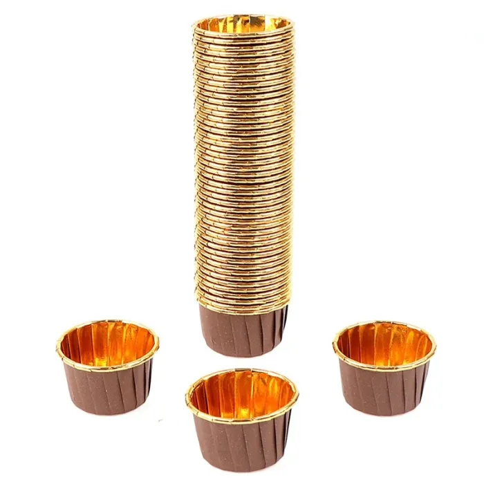 Cupcakes indpakning - bageforme - alufolie - 50 stk