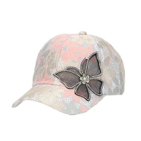 Sommerbaseballcaps - blomstrende blonder / sommerfugl