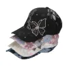 Sommerbaseballcaps - blomstrende blonder / sommerfugl