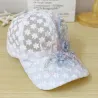 Thin lace baseball cap - embroidered flowers / leavesHats & Caps