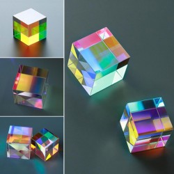 X - Cube 6-sidet skarpt lys - glasprisme - optisk linse