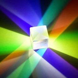 X - Kubus 6-zijdig helder licht - glazen prisma - optische lensOptisch