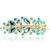 Gold leaves with crystals - hair clipHair clips