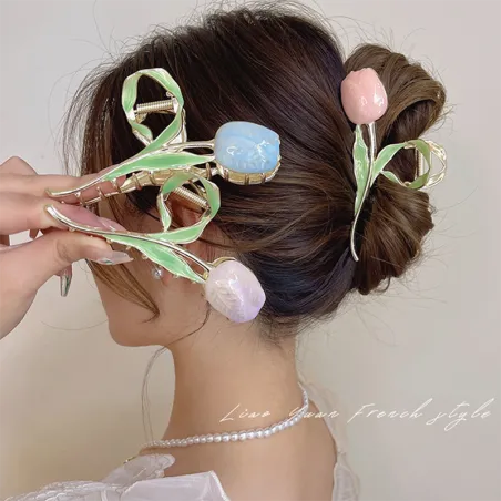 Tulpenförmige Haarspange