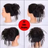 Fake hair bun - elastisk scrunchie med syntetisk hår - parykk