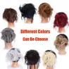 Fake hair bun - elastisk scrunchie med syntetisk hår - parykk