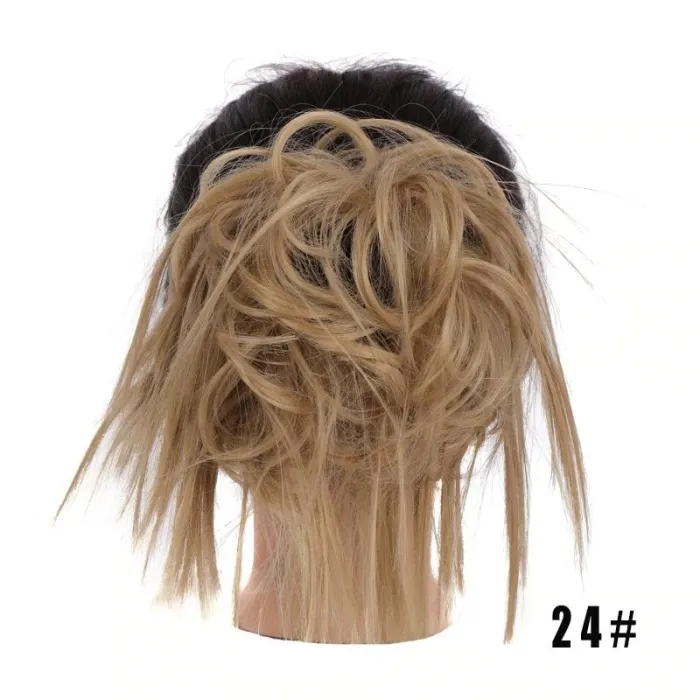 Fake hair bun - elastic scrunchie with synthetic hair - wigWigs