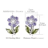 Boucles d'oreilles en forme de fleurs en cristal - argent sterling 925