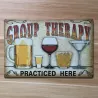 Group Therapy - vintage metal sign - wall stickerPlaques & Signs