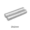 N35 - neodymmagnet - stark rund skiva - 20mm * 2mm - 10 stycken
