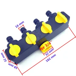 Hage vanningssystem - med timer - slangeklyver - kobling - 7 stk sett