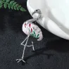 Broche grue en cristal