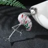 Broche grue en cristal