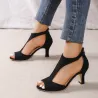 Elegant high heel sandals - with back zipperSandals